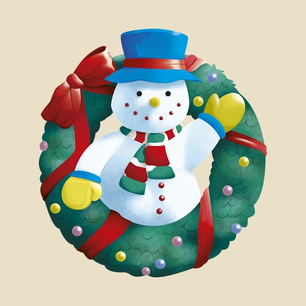 Snowman Wreath by AnaMartins