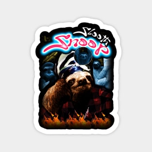 Snoop sloth vintage 90s bootleg design Magnet