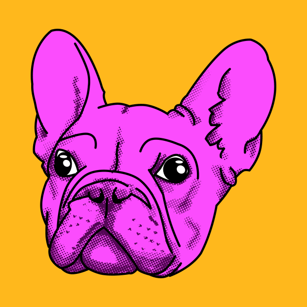 Cool Purple French BullDog by AwePup