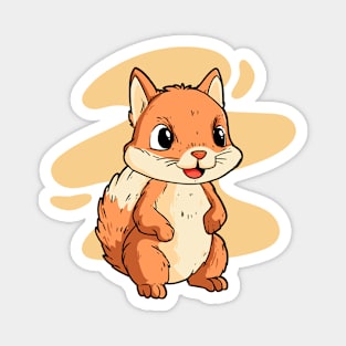 Squirrel Illustration Hand drawn Magnet