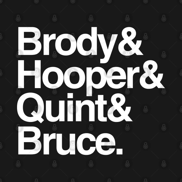 Jaws - Brody and Hooper and Quint and Bruce by GoldenGear