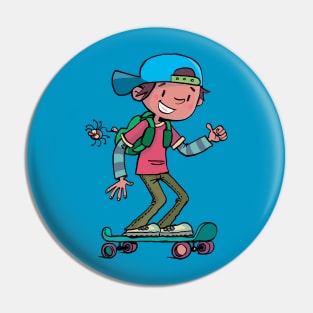 boy on a skateboard Pin