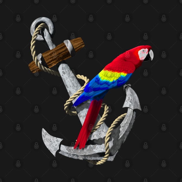 Nautical Anchor Pirate Parrot by macdonaldcreativestudios