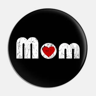 Mom White Logo Pin