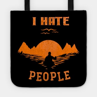 I Hate People Funny Camp Kayak Gift Tote