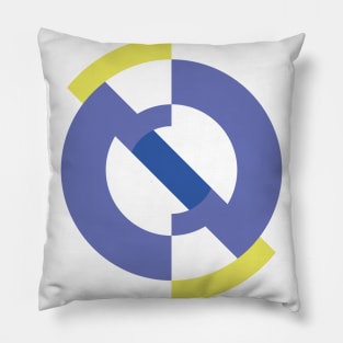 Abstract geometric blue graphics Pillow