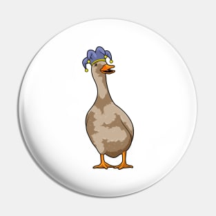 Duck as Jester in Middle age Pin