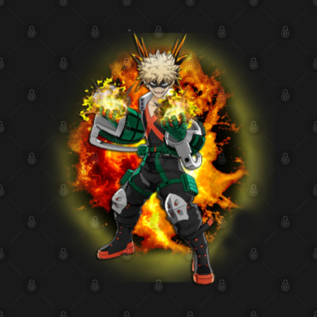 Katsuki Bakugo with Arm Cannons - My Hero Academia - T-Shirt