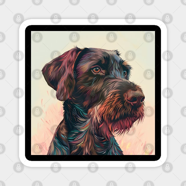 German Shepherd in 70's Magnet by NatashaCuteShop