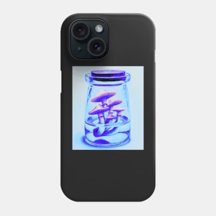 Pink magic mushrooms in a potion bottle - psychedelic Phone Case