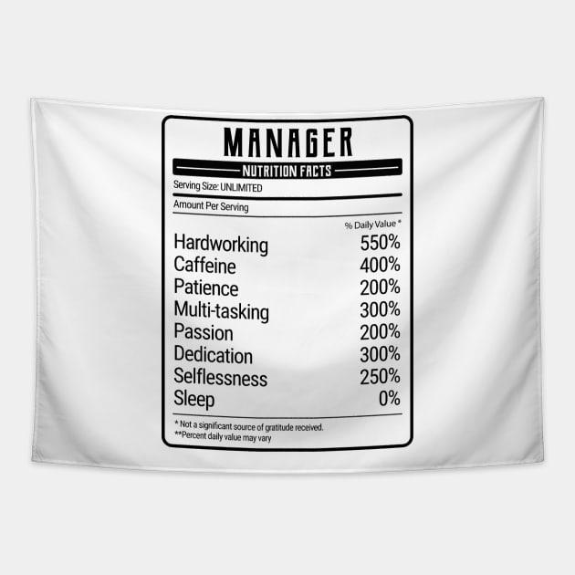 Manager nutrition value Tapestry by IndigoPine