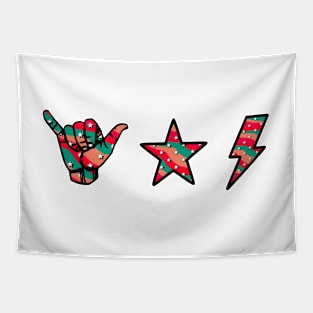 VSCO shaka hand, star & lightning sticker pack Tapestry