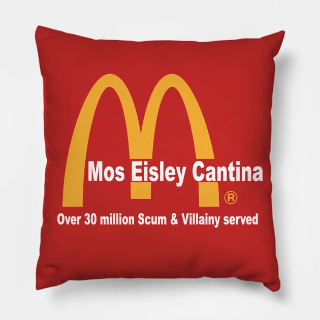 Mos Eisley 30 Million Served Pillow by LeftField