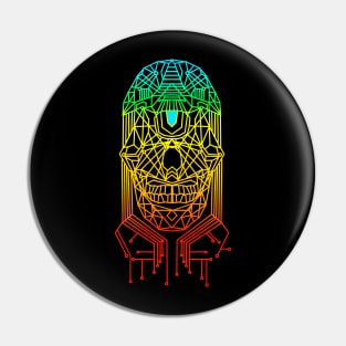 Electronic skull cyclop Pin