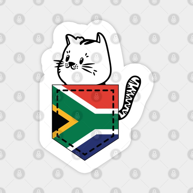 Patriotic Pocket Pussy - Cat Lover -  South African Patriot Magnet by PosterpartyCo