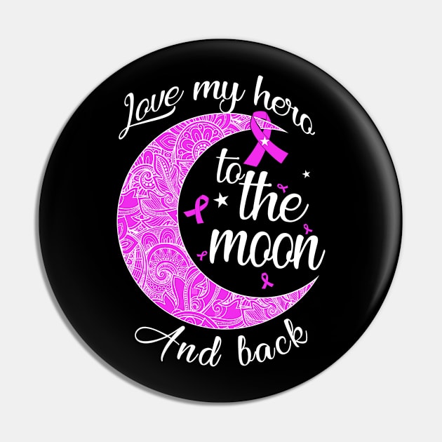 love testicular cancer hero to the moon Pin by TeesCircle