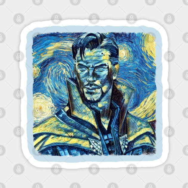 Dr Strange Van Gogh Style Magnet by todos