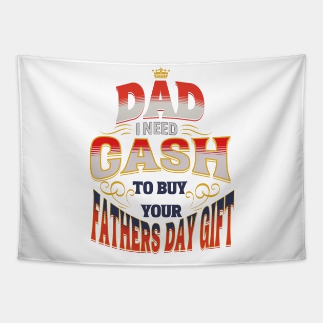 Father's Day t-Shirt Tapestry by Simply Glitter Designs