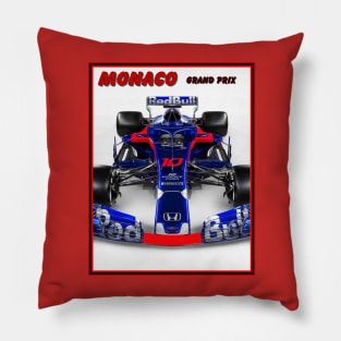 Monaco Grand Prix Auto Road Racing Modern Print Pillow