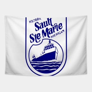 Flag of Sault Ste Marie, Michigan Tapestry