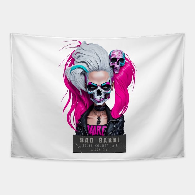 Skull Bad Barbi Tapestry by SkullTroops