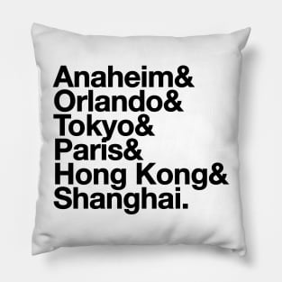 Disney Park Cities Ampersand (Black) Pillow