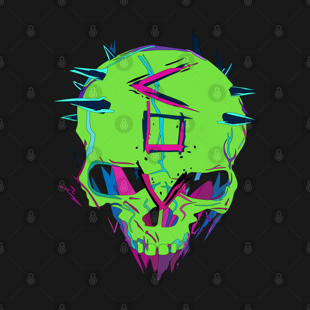 Disover Neon skull - Neon Skull - T-Shirt