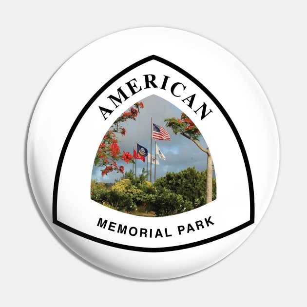 American Memorial Park trail marker Pin by nylebuss