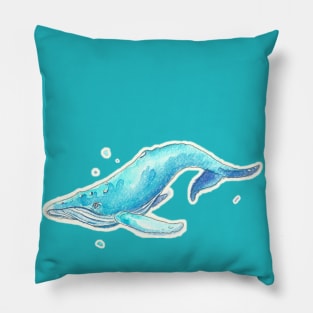 Roger - Watercolor Whale Pillow