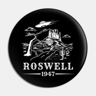 Roswell UFO - Alien Flying Saucer Crash Pin