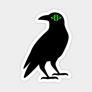 Cursed Crow - Green Magnet