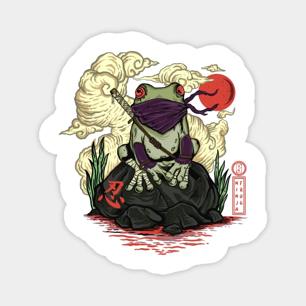 Ninja Frog Magnet by pilipsjanuariusDesign