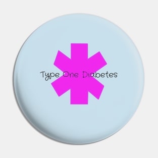 Type One Diabetes - Magenta Pin