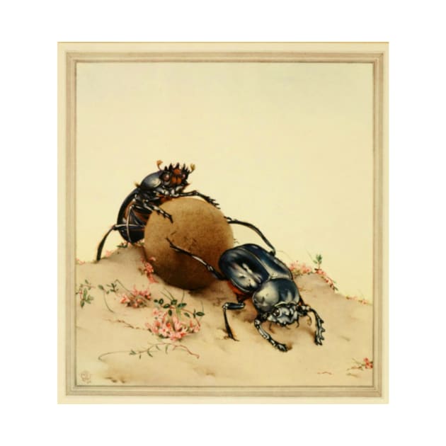 Vintage Dung Beetles by bluespecsstudio