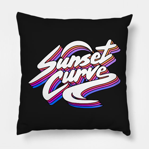 Sunset Curve Pillow by DreamPassion