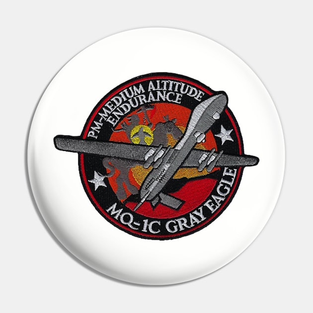 MQ-1C Gray Eagle Unmanned Aircraft Patch Pin by Spacestuffplus