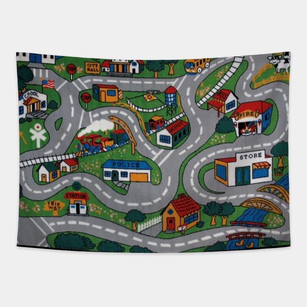 Throwback Kids Kindergarten Play Mat Tapestry by TextTees