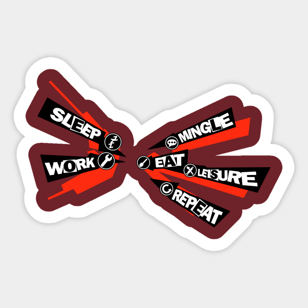 Real Life Battle Menu Persona 5 Sticker Teepublic