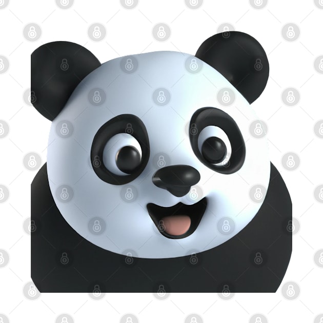 Panda Funny with Cute Smile by Rabih Store