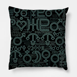 Astrology Symbols Word Cloud (3) Pillow