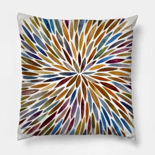 70s Water Color bursts Pillow