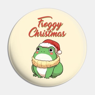 Froggy Christmas Frog Pin