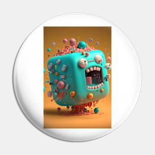 Laughing cube Pin