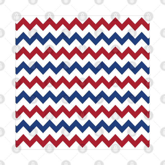 Red White Blue Chevrons by PSCSCo