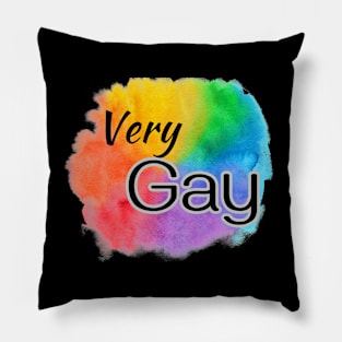 Very Gay Rainbow Cloud Pillow