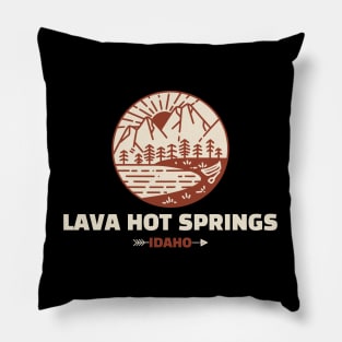 Retro Lava Hot Springs Pillow