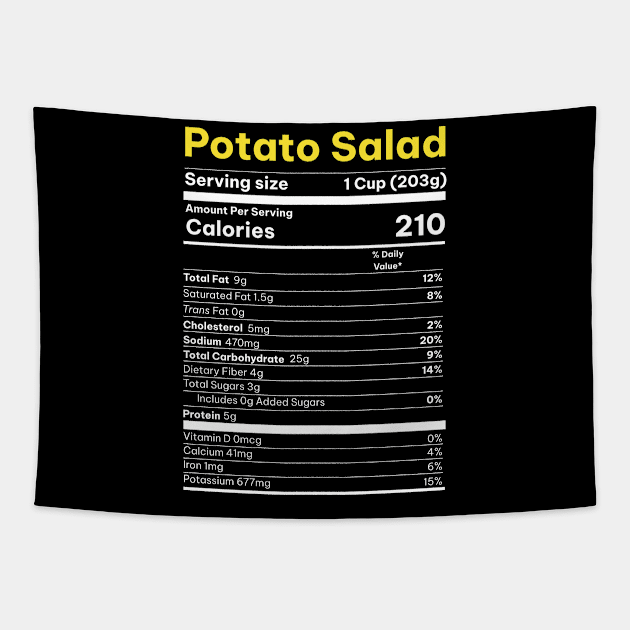 Potato Salad Nutrition Tapestry by Epic Splash Graphics