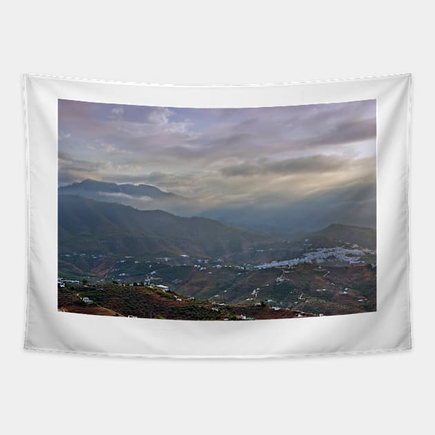 Frigiliana Costa del Sol Andalucia Spain Tapestry by AndyEvansPhotos