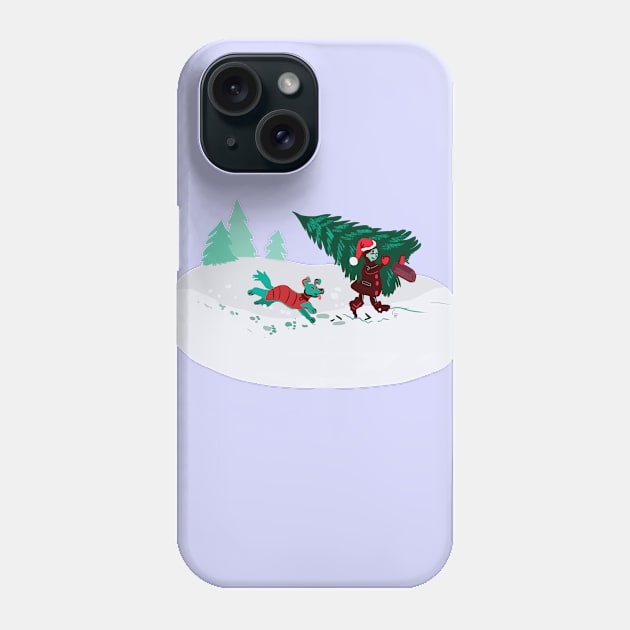 Evergreen tree trip Phone Case by Darth Tuba