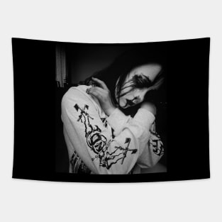 emo girl and her sadness memories Tapestry